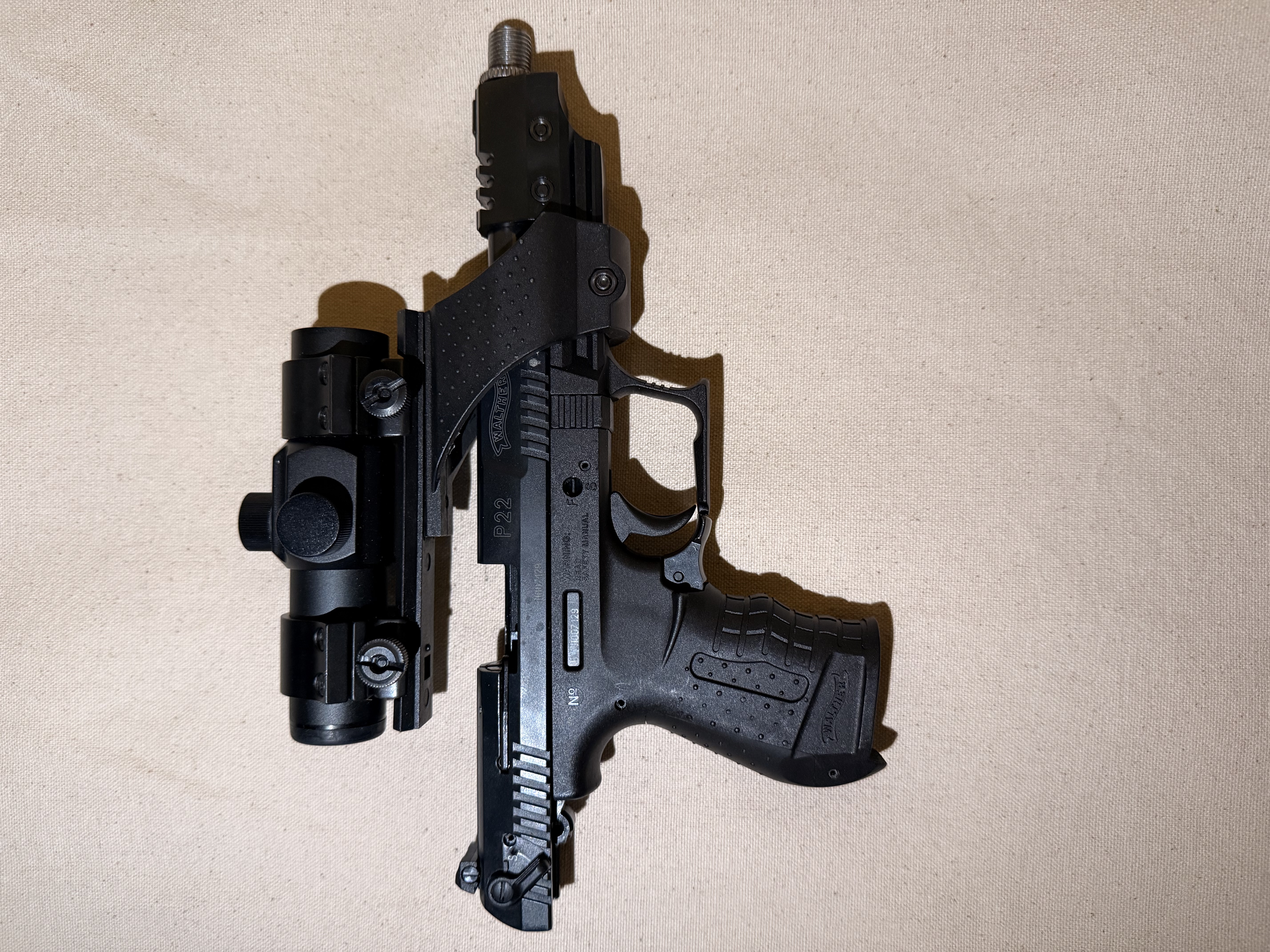 Walther p22 avec lunette et fileté