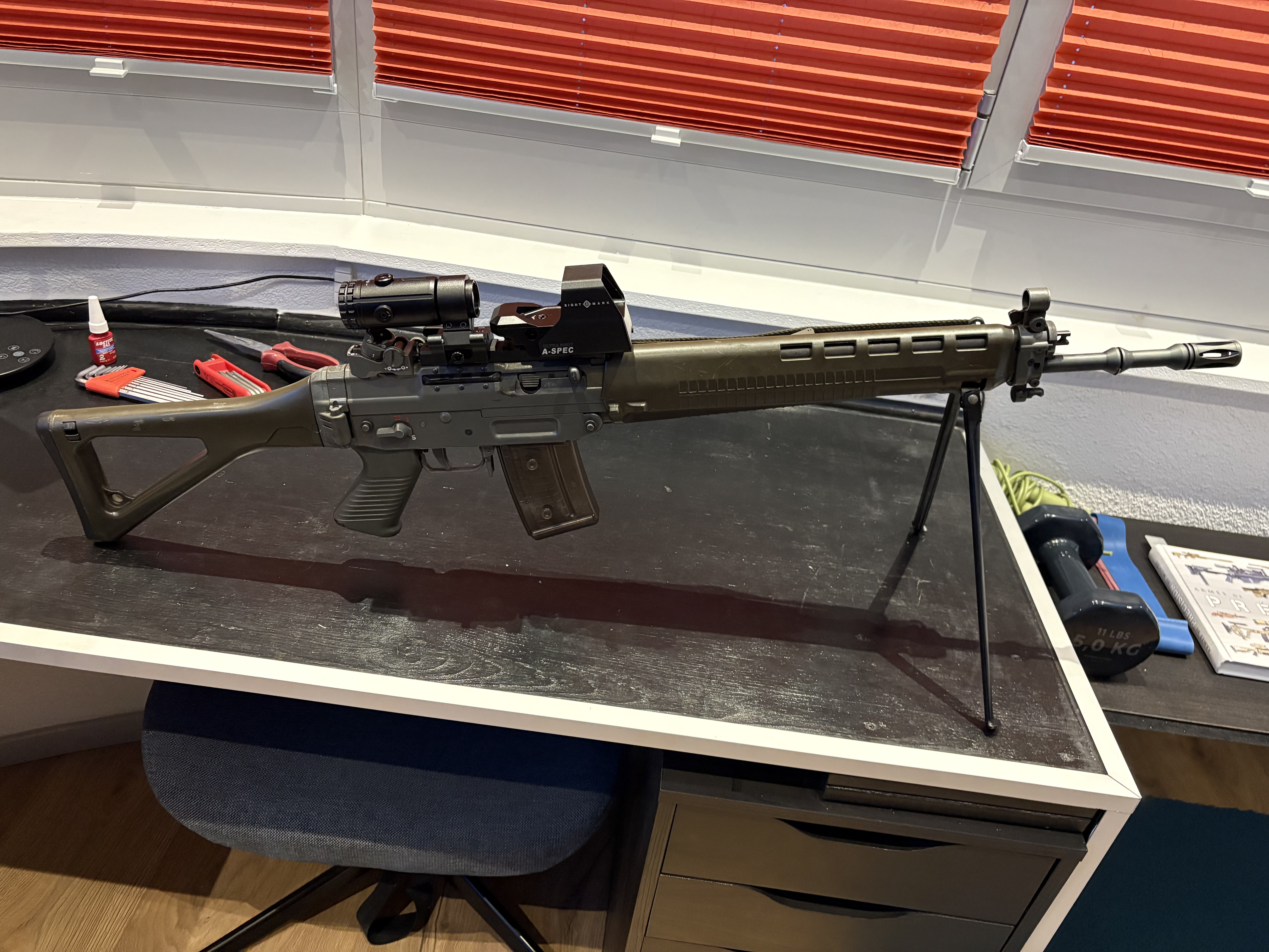Red Dot + Magnifer x 3