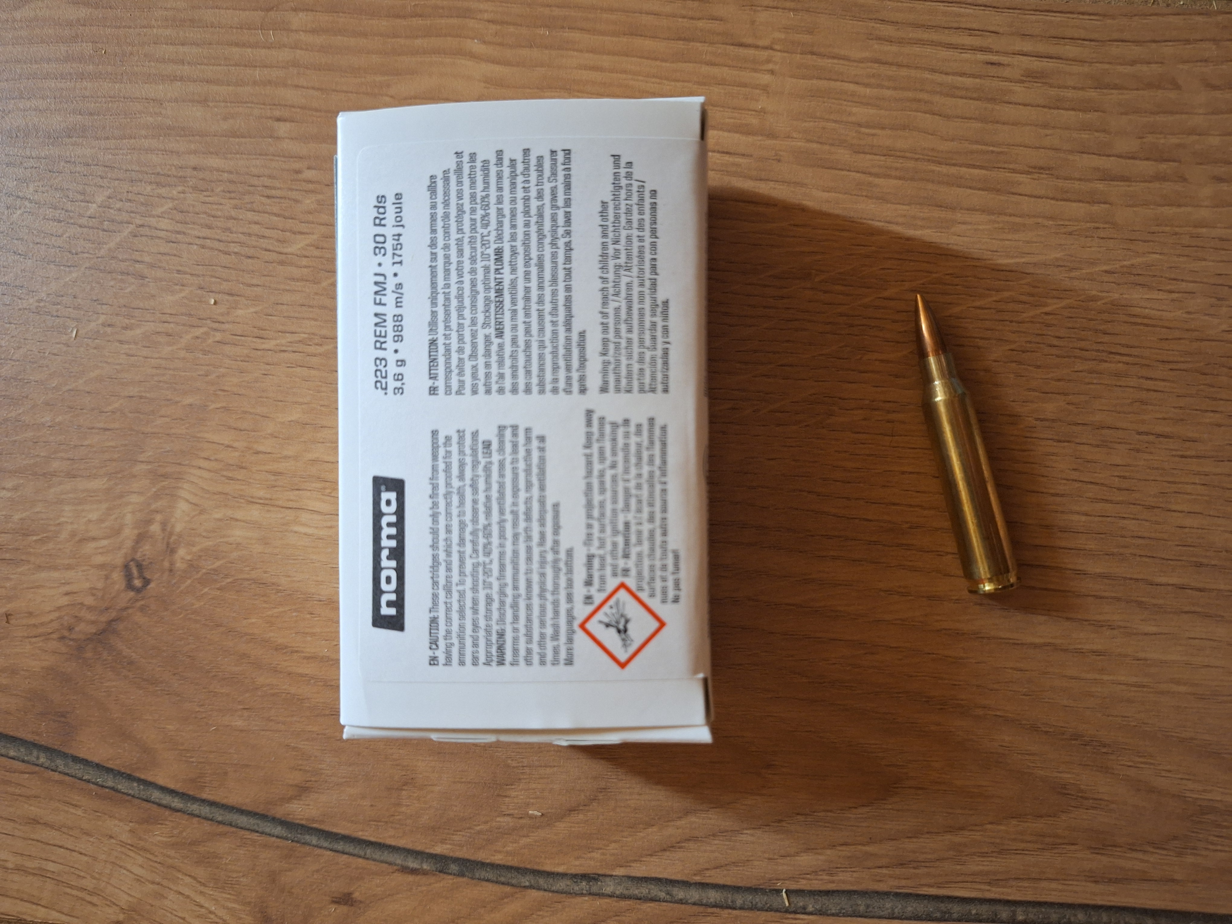 Munitions Norma .223 Rem FMJ – Lot de 25 boîtes (750 cartouches)
